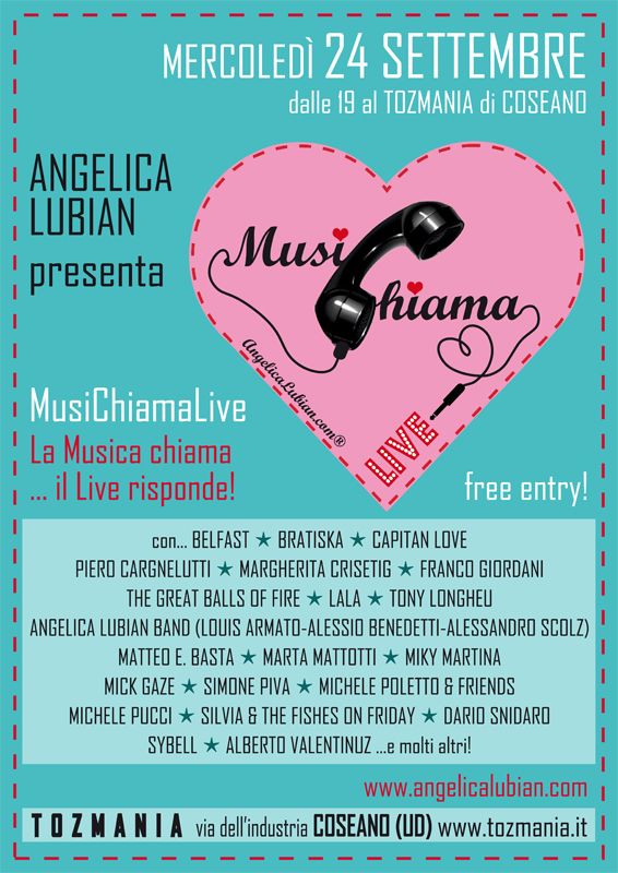 Angelica Lubian_MusiChiama Live_locandina